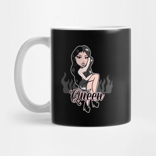 Queen Girl Doll Light Black Mug